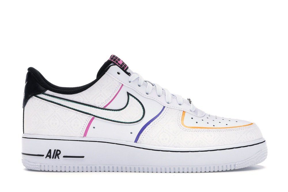 Nike Air Force 1 LV8 day of the dead белые, кожа, мужские