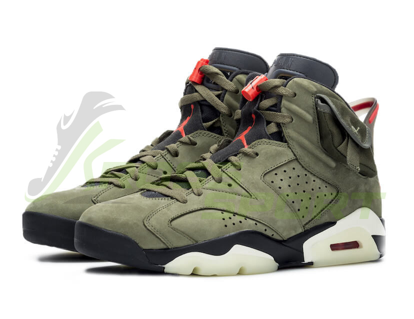  Nike Air Jordan 6 X Travis Scott "Cactus Jack" Khaki
