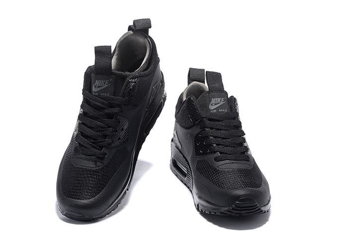 Nike Air Max 90 Mid black, черный, нейлон, мужские